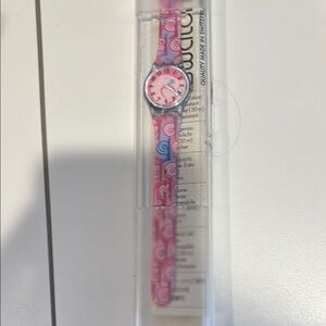 Swatch Kids Pink Patterned Watch